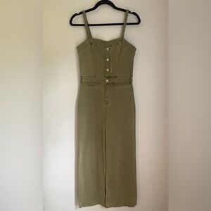 Paige Denim Green Overall Jumpsuit